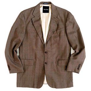 Nautica Men's Brown Plaid Suit Jacket Blazer 42L